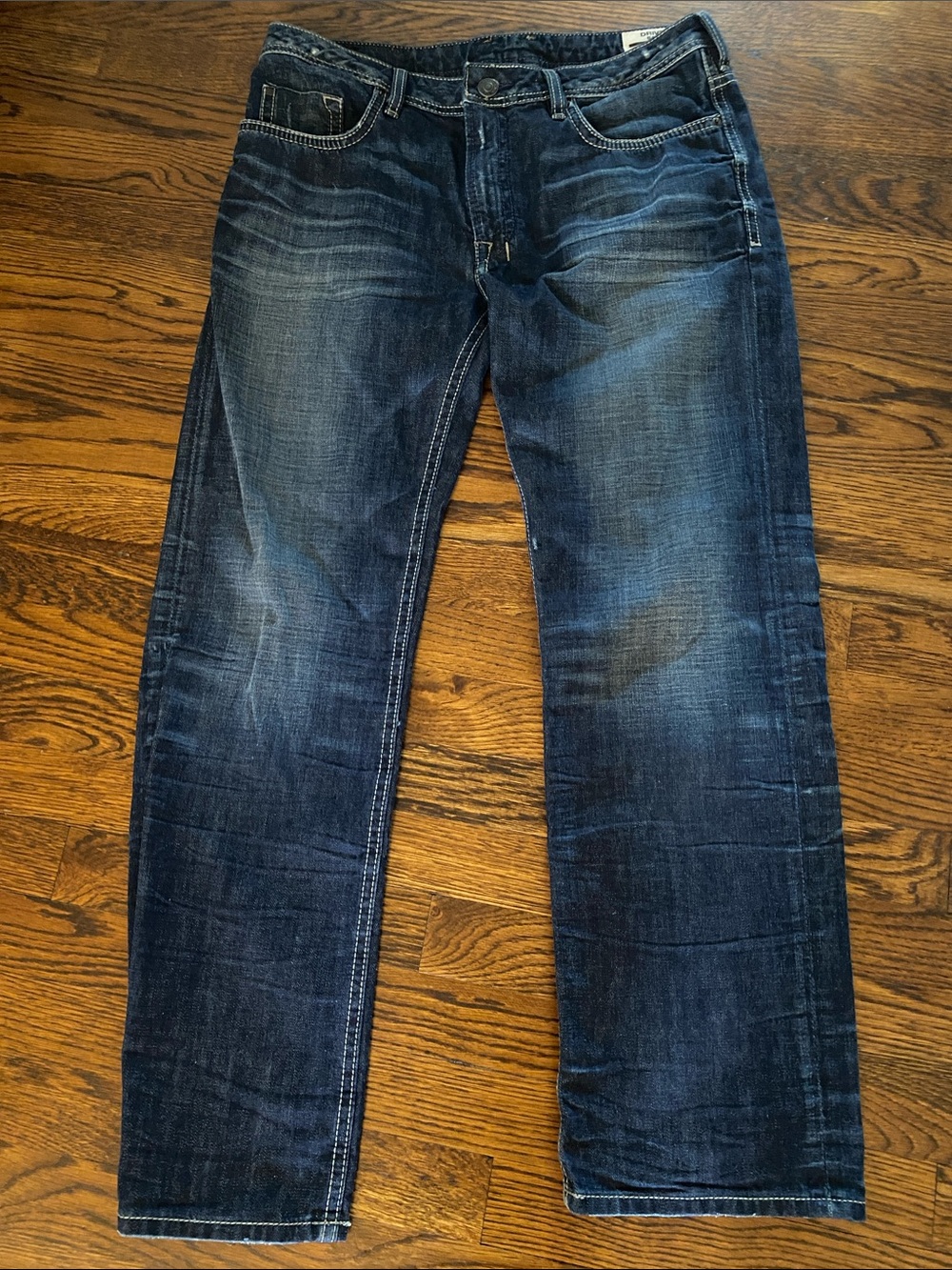 Buffalo David Bitton Men's Straight Jeans - Dark Blue Wash